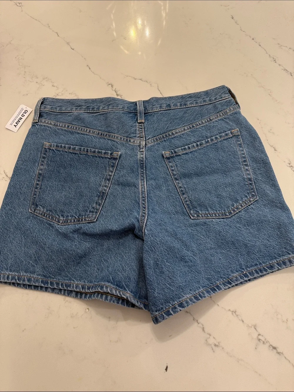Old Navy Women's WOW BAGGY SHORT Blue Denim Shorts size 6